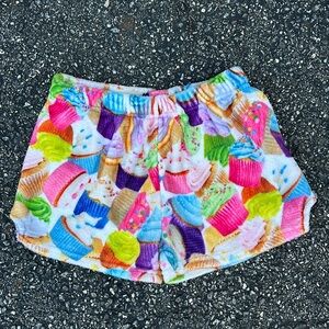 Fuzzy Cupcake Lounge Shorts size: L (14 kids)